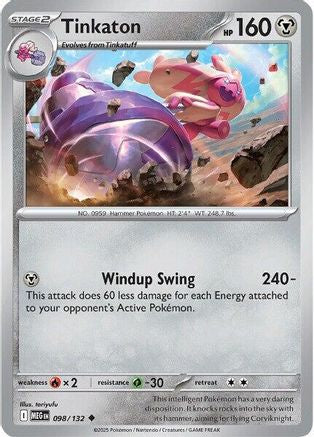 Image of Tinkaton 098  - Reverse Holofoil ME01 Mega Evolution - Uncommon