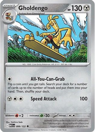 Image of Gholdengo 099  - Reverse Holofoil ME01 Mega Evolution - Uncommon