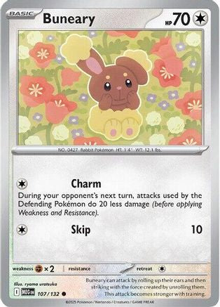 Image of Buneary 107  - Reverse Holofoil ME01 Mega Evolution - Common