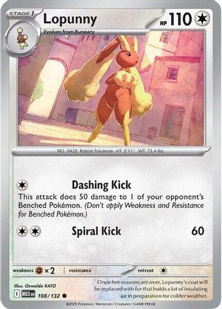 Image of Lopunny 108  ME01 Mega Evolution - Common