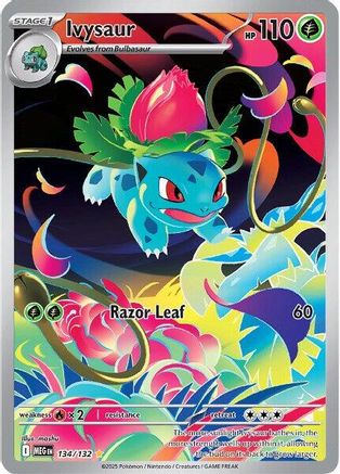 Image of Ivysaur 134/132  - Holofoil ME01 Mega Evolution - Illustration Rare