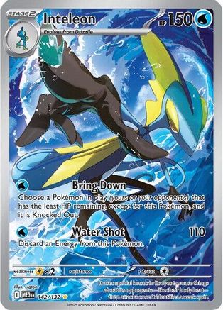 Image of Inteleon 142/132  - Holofoil ME01 Mega Evolution - Illustration Rare
