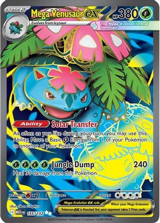 Image of Mega Venusaur ex 155/132  - Holofoil ME01 Mega Evolution - Ultra Rare