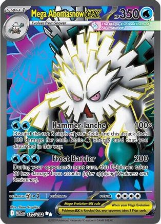 Image of Mega Abomasnow ex 157/132  - Holofoil ME01 Mega Evolution - Ultra Rare
