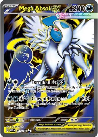 Image of Mega Absol ex 161/132  - Holofoil ME01 Mega Evolution - Ultra Rare