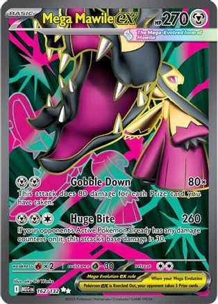 Image of Mega Mawile ex 162/132  - Holofoil ME01 Mega Evolution - Ultra Rare