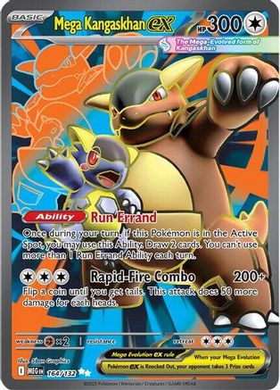 Image of Mega Kangaskhan ex 164/132  - Holofoil ME01 Mega Evolution - Ultra Rare