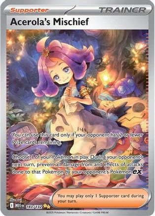 Image of Acerola's Mischief 183/132  - Holofoil ME01 Mega Evolution - Special Illustration Rare