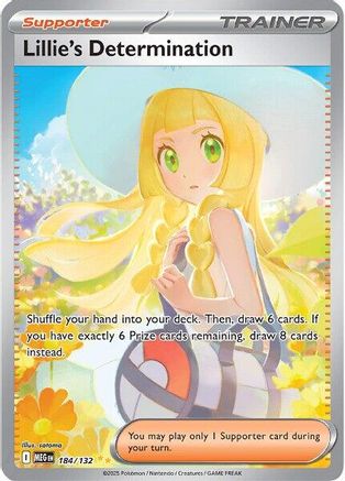 Image of Lillie's Determination 184/132  - Holofoil ME01 Mega Evolution - Special Illustration Rare