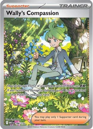 Image of Wally's Compassion 186/132  - Holofoil ME01 Mega Evolution - Special Illustration Rare