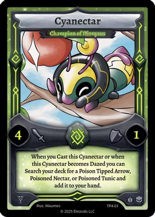 Image of Cyanectar - Champion of Dionysus (TP4-01) - Organized Play Series 4 Reverse Holo