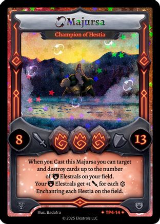 Image of Majursa - Champion of Hestia (TP4-14) - Organized Play Series 4 Holo