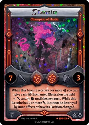 Image of Leonite - Champion of Hestia (TP4-15) - Organized Play Series 4 Holo
