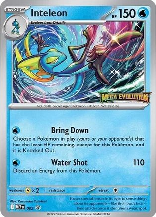 Image of Inteleon 002  ME Mega Evolution Promo - Promo