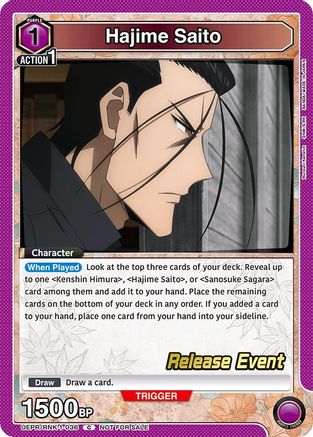 Image of Hajime Saito (036) (UEPR/RNK-1-036) - UE11BT Rurouni Kenshin Release Event Cards