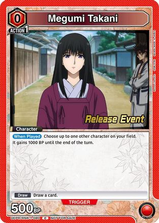 Image of Megumi Takani (080) (UEPR/RNK-1-080) - UE11BT Rurouni Kenshin Release Event Cards