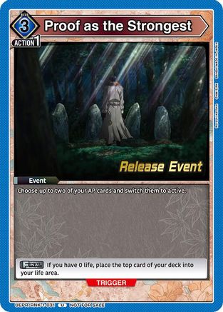 Image of Proof as the Strongest (UEPR/RNK-1-031) - UE11BT Rurouni Kenshin Release Event Cards