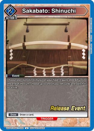 Image of Sakabato: Shinuchi (UEPR/RNK-1-032) - UE11BT Rurouni Kenshin Release Event Cards