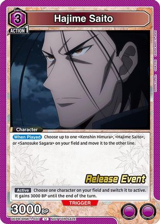 Image of Hajime Saito (037) (UEPR/RNK-1-037) - UE11BT Rurouni Kenshin Release Event Cards