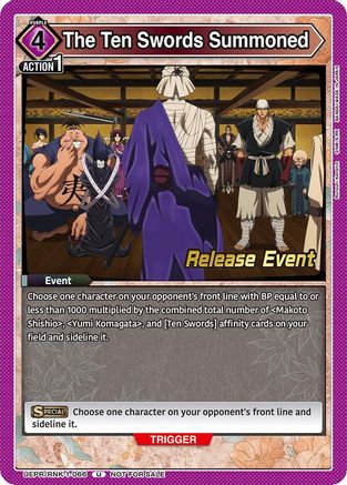 Image of The Ten Swords Summoned (UEPR/RNK-1-066) - UE11BT Rurouni Kenshin Release Event Cards