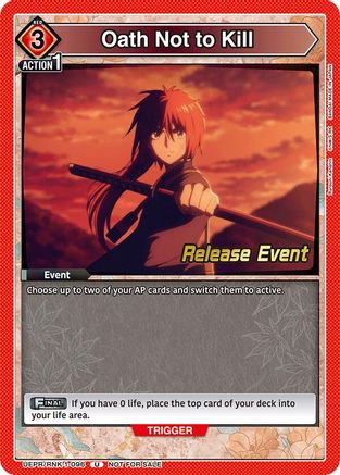 Image of Oath Not to Kill (UEPR/RNK-1-096) - UE11BT Rurouni Kenshin Release Event Cards