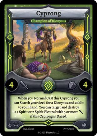 Image of Cyprong - Champion of Dionysus (LST-SD014) - Divine Champions Lifestream Starter Decks