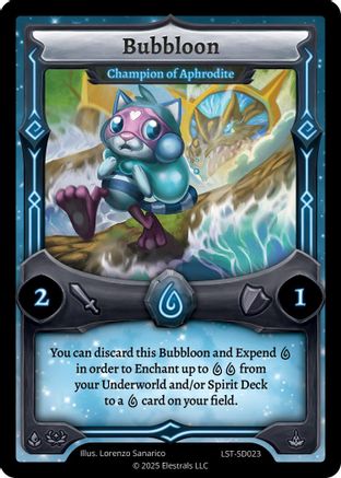 Image of Bubbloon - Champion of Aphrodite (LST-SD023) - Divine Champions Lifestream Starter Decks