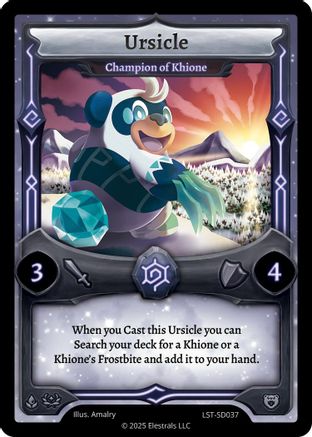Image of Ursicle - Champion of Khione (LST-SD037) - Divine Champions Lifestream Starter Decks