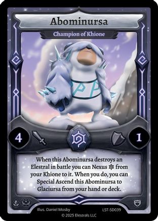 Image of Abominursa - Champion of Khione (LST-SD039) - Divine Champions Lifestream Starter Decks