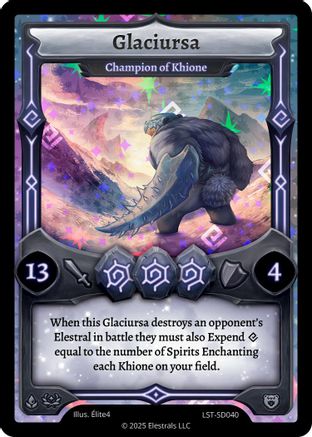 Image of Glaciursa - Champion of Khione (LST-SD040) - Divine Champions Lifestream Starter Decks Holo