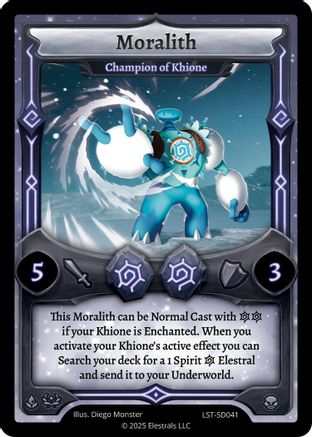 Image of Moralith - Champion of Khione (LST-SD041) - Divine Champions Lifestream Starter Decks