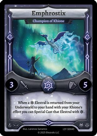 Image of Emphrostix - Champion of Khione (LST-SD043) - Divine Champions Lifestream Starter Decks