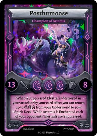 Image of Posthumoose - Champion of Artemis (LST-SD050) - Divine Champions Lifestream Starter Decks Holo
