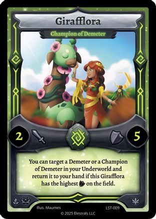 Image of Girafflora - Champion of Demeter (LST-009) - Divine Champions Lifestream Reverse Holo