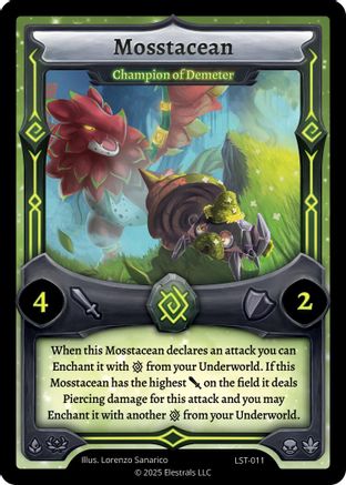 Image of Mosstacean - Champion of Demeter (LST-011) - Divine Champions Lifestream Reverse Holo