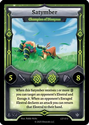 Image of Satymber - Champion of Dionysus (LST-013) - Divine Champions Lifestream Reverse Holo