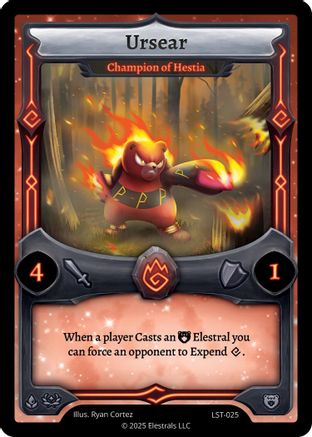 Image of Ursear - Champion of Hestia (LST-025) - Divine Champions Lifestream Reverse Holo