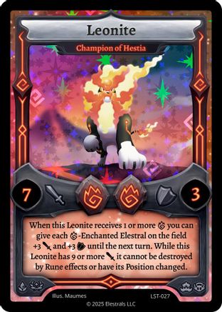 Image of Leonite - Champion of Hestia (LST-027) - Divine Champions Lifestream Holo
