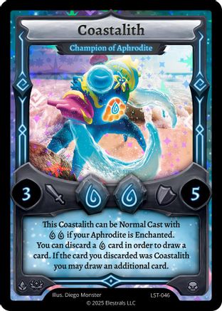 Image of Coastalith - Champion of Aphrodite (LST-046) - Divine Champions Lifestream Holo