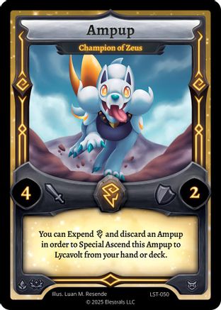 Image of Ampup - Champion of Zeus (LST-050) - Divine Champions Lifestream Reverse Holo