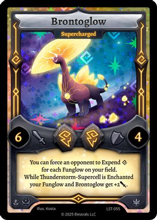 Image of Brontoglow - Supercharged (LST-055) - Divine Champions Lifestream Holo