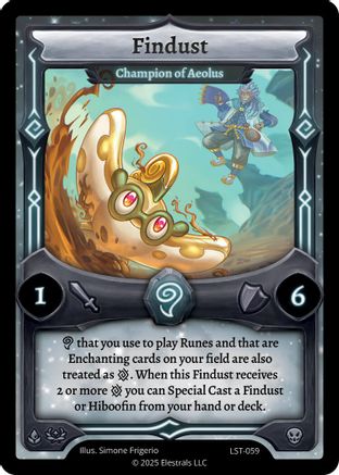Image of Findust - Champion of Aeolus (LST-059) - Divine Champions Lifestream Reverse Holo