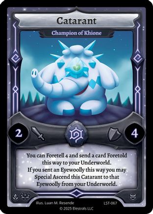 Image of Catarant - Champion of Khione (LST-067) - Divine Champions Lifestream Reverse Holo
