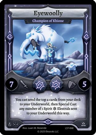 Image of Eyewoolly - Champion of Khione (LST-068) - Divine Champions Lifestream Reverse Holo
