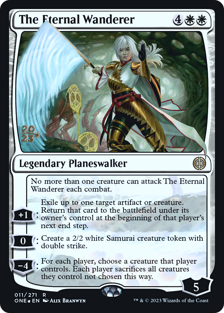 Image of The Eternal Wanderer (PRE-011) - Phyrexia: All Will Be One Promos Foil