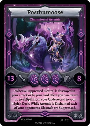 Image of Posthumoose - Champion of Artemis (LST-081) - Divine Champions Lifestream Reverse Holo