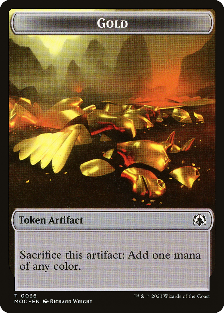 Image of Gold (TMOC-036) - March of the Machine Commander Tokens