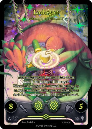 Image of Ladogon - Champion of Dionysus (Full Art) (LST-108) - Divine Champions Lifestream Holo