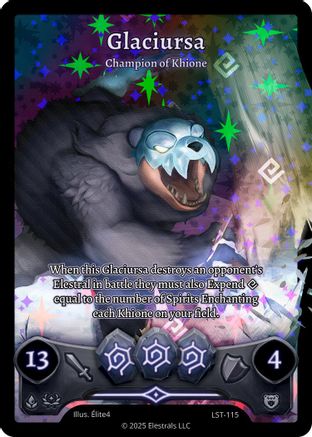 Image of Glaciursa - Champion of Khione (Full Art) (LST-115) - Divine Champions Lifestream Holo