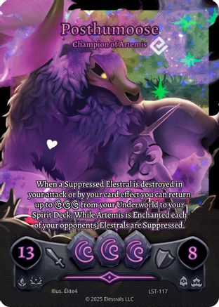 Image of Posthumoose - Champion of Artemis (Full Art) (LST-117) - Divine Champions Lifestream Holo